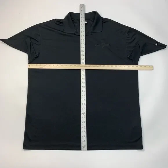 Nike Polo Shirt Mens XXL 2XL Black Golf Dri Fit Micro Pique Performance - Picture 9 of 16